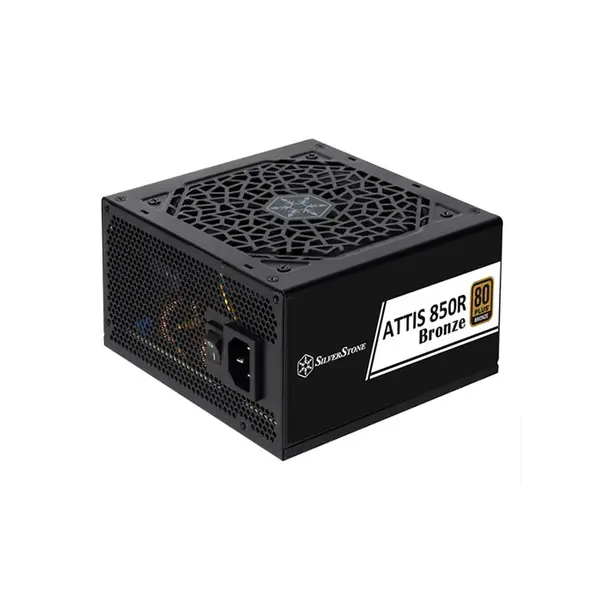SilverStone ATTIS 850R 850W Power Supply, 80 PLUS Bronze Certified Efficiency, ATX 3.1 and PCIe 5.1 Ready, 120mm Silent Cooling Fan, Reliable Performance PSU Black