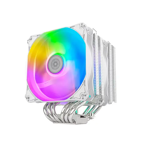 SilverStone HYD120-ARGB-V2 Hydrogon D120 CPU Air Cooler, Dual Tower, 6 Heatpipes, Dual 120mm PWM Fans, ARGB, White