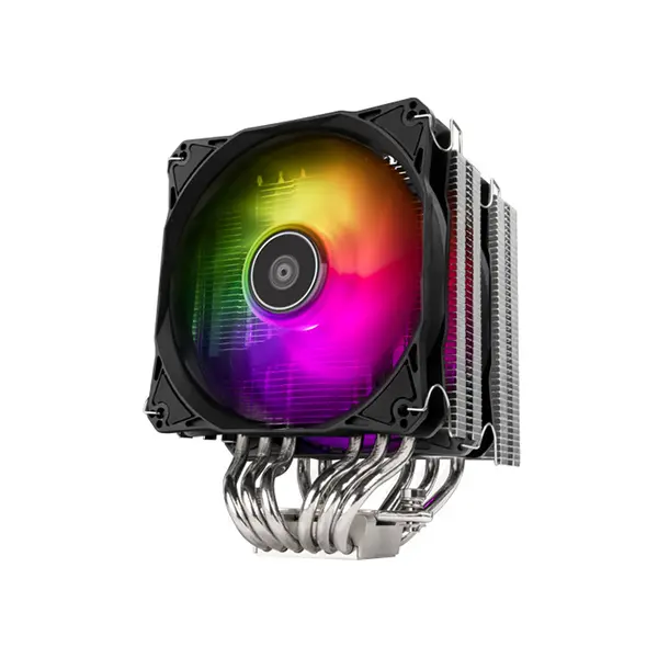 SilverStone Hydrogon D120 Dual Tower CPU Air Cooler, 6 Copper Heatpipes, Dual 120mm PWM Fans, ARGB Lighting, High-Performance Dual Heatsink Cooling System Black