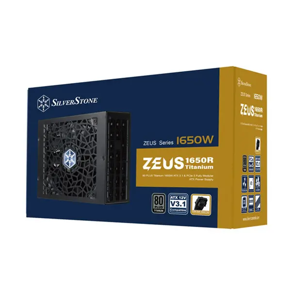 SilverStone ZEUS 1650R 1650W Power Supply, Cybenetics Platinum Certified Efficiency, ATX 3.1 and PCIe 5.1 Ready, Fully Modular Cabling Design, 135mm Silent Cooling Fan, High-End Performance PSU