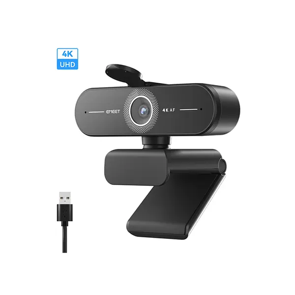 EMEET SmartCam C60E 4K Webcam, Ultra HD 4K Video Capture, USB Plug-and-Play Connectivity, Streaming and Video Conferencing Camera, Professional Content Creation Webcam