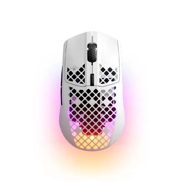 SteelSeries Aerox 3 Wireless Onyx Gaming Mouse White Edition, Ultra-Lightweight Wireless Design, High-Precision Optical Sensor, Competitive Esports Gaming Mouse