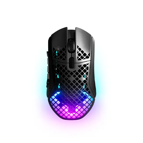 SteelSeries Aerox 9 Wireless RGB Gaming Mouse, Ultra-Lightweight Design, Multi-Button MMO Layout, Wireless Connectivity, High-Performance MMO and MOBA Gaming Mouse