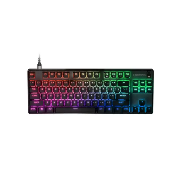SteelSeries Apex 9 TKL Wired Gaming Keyboard, Optical Mechanical Switches, Tenkeyless Layout Design, RGB Competitive Gaming Keyboard
