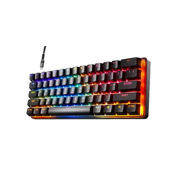 SteelSeries Apex Pro Mini Wired Gaming Keyboard, OmniPoint Adjustable Mechanical Switches, Compact 60% Layout Design, RGB Esports Gaming Keyboard