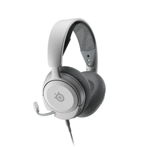 SteelSeries Arctis Nova 1 Wired Gaming Headset White Edition, Lightweight Multi-Platform Gaming Audio System, High-Fidelity Sound Performance, Comfortable Gaming Headphones