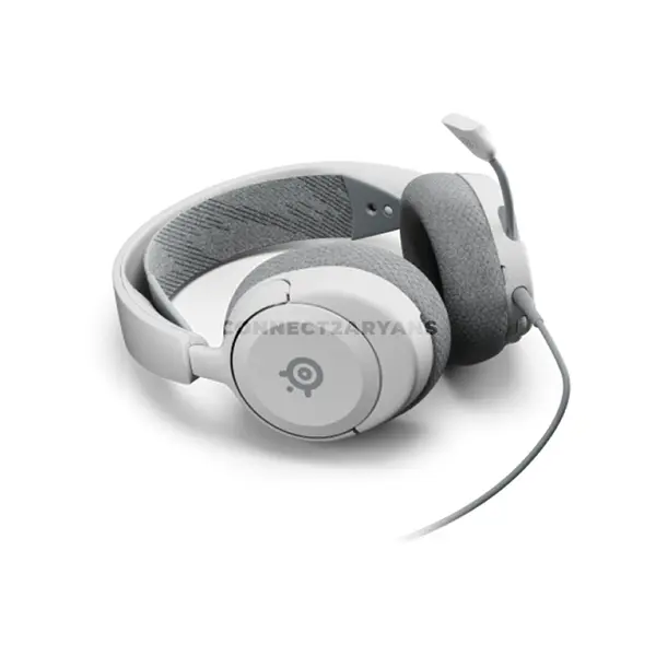 SteelSeries Arctis Nova 1P White Wired Gaming Headset for PS5 & PS4, High Fidelity Drivers, 360° Spatial Audio, ClearCast Gen 2 Noise-Cancelling Mic, 3.5mm Multi-Platform, AirWeave Memory Foam, 253g