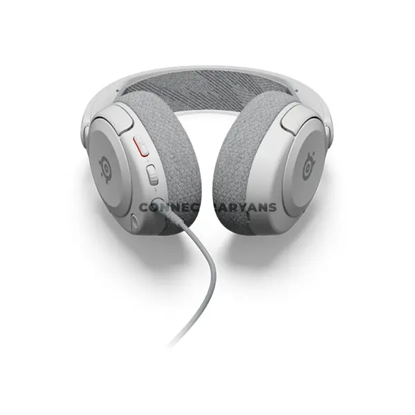 SteelSeries Arctis Nova 1P White Wired Gaming Headset for PS5 & PS4, High Fidelity Drivers, 360° Spatial Audio, ClearCast Gen 2 Noise-Cancelling Mic, 3.5mm Multi-Platform, AirWeave Memory Foam, 253g