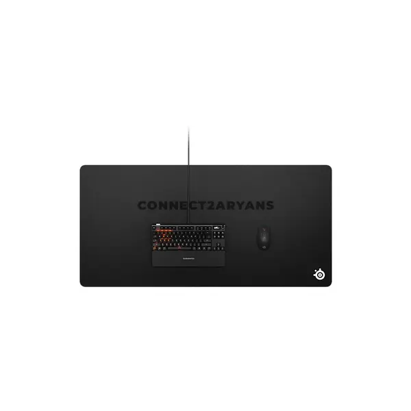 SteelSeries QcK 3XL Black Gaming Mouse Pad, 1220×590mm, Full Desktop Coverage, Micro-Woven Cloth Surface, Pinpoint Mouse Tracking Accuracy, Durable Non-Slip Rubber Base