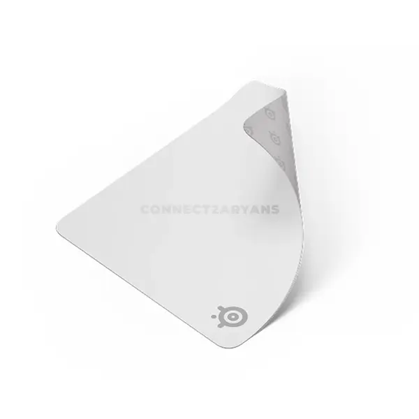SteelSeries QcK Large Gaming Mouse Pad White Edition, Micro-Woven Cloth Surface, Non-Slip Rubber Base, Precision Tracking Gaming Mousepad