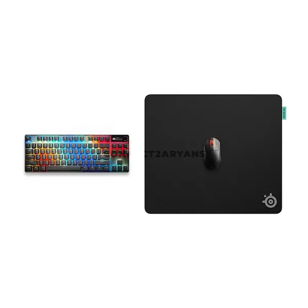 SteelSeries QcK Performance L Balance Black Gaming Mouse Pad, 490×420mm, Finely Woven Surface, Balanced Speed & Control, High-Grade Neoprene Foam, Low-Profile Stitched Edges, Non-Slip Rubber Base SteelSeries