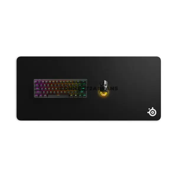 SteelSeries QcK XXL Black Gaming Mouse Pad, 900×400×2mm, Micro-Woven Cloth Surface, Pinpoint Mouse Tracking Accuracy, Non-Slip Rubber Base, Optimized for Optical & Laser Sensors