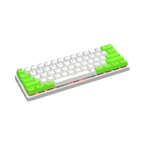 T-DAGGER Arena T-TGK321 Gaming Mechanical Keyboard White & Green, 61 Keys, RGB Backlight, OUTEMU Switches, Full Anti-Ghosting, USB-C Wired