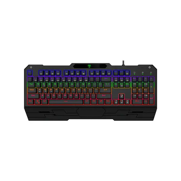 T-DAGGER Battleship T-TGK301 Gaming Mechanical Keyboard, 104 Keys, Rainbow Backlight, Full Anti-Ghosting, Double Shot Keycaps, Wired USB
