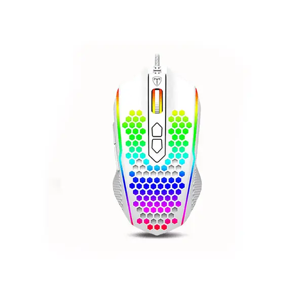 T-DAGGER Imperial T-TGM310 Gaming Mouse White, 7200 DPI, 8 Programmable Buttons, RGB Backlight, 1000Hz Polling Rate, Wired USB