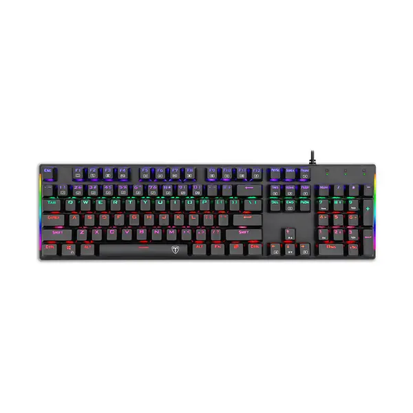 T-DAGGER Pavones T-TGK319 Gaming Mechanical Keyboard, 104 Keys, RGB Backlight, Blue Switches, Full Anti-Ghosting, Wired USB