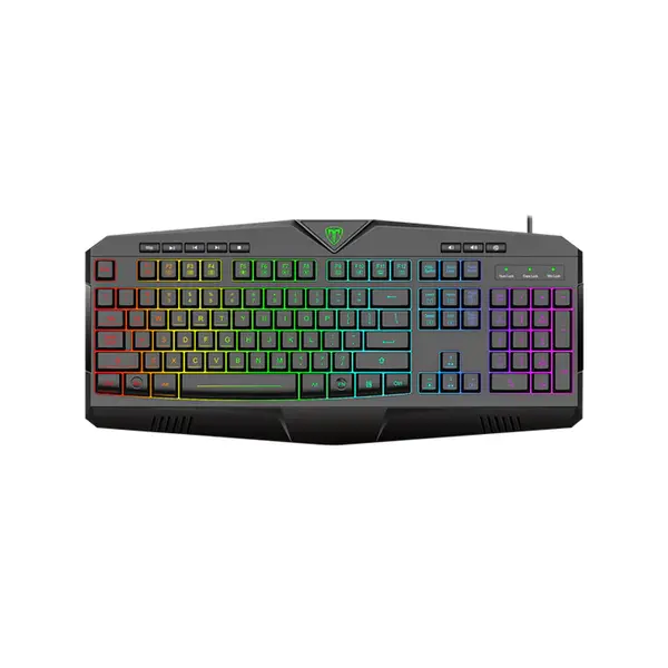 T-DAGGER Submarine T-TGK205 Gaming Keyboard, 104 Keys, RGB Backlight, 25 Anti-Ghosting Keys, 5 Lighting Modes, Wired USB
