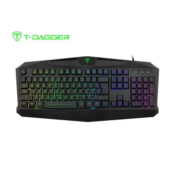 T-DAGGER Submarine T-TGK206 Wireless Gaming Keyboard, 104 Keys, RGB Backlight, 25 Anti-Ghosting Keys, 2.4G Wireless, USB Receiver
