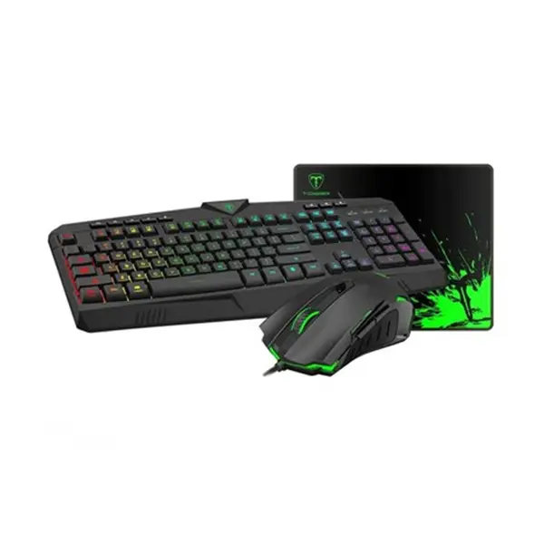 T-DAGGER T-TGS006 Gaming Combo, 3-in-1 Set, Keyboard Mouse Headset Combo, 3200 DPI, RGB Backlight, Wired USB
