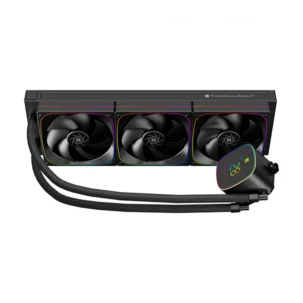 Thermalright Frozen Horizon 360 Digital ARGB Black Liquid CPU Cooler, 360mm AIO Liquid Cooler, Digital Display Pump, Triple 120mm ARGB PWM Fans, Intel & AMD CPU Cooler