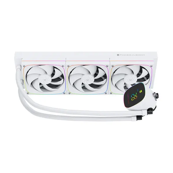 Thermalright Frozen Horizon 360 Digital ARGB White Liquid CPU Cooler, 360mm AIO Liquid Cooler, Digital Display Pump, Triple 120mm ARGB PWM Fans, Intel & AMD CPU Cooler