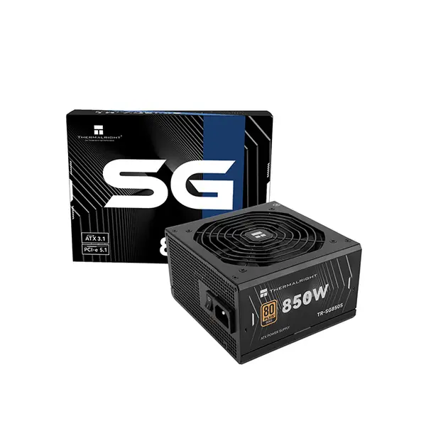 Thermalright TR-SG850S 850W Power Supply, 80 Plus Gold Certified Efficiency, Non-Modular Cable Design, ATX 3.1 and PCIe 5.1 Ready High-Performance Gaming PSU