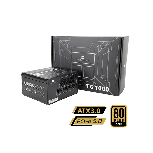 Thermalright TR-TG1000 1000W 80 Plus Gold ATX 3.0 Power Supply, Black Edition, PCIe 5.0 Ready High Efficiency Gaming PSU