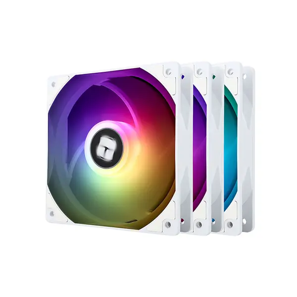 Thermalright TL-C12CW-S X3 ARGB Case Fan Kit White, Triple 120mm PWM Cooling Fans, 1550 RPM Maximum Speed, 66.17 CFM High Airflow Performance, Addressable RGB Lighting, PC Cooling Fan Pack