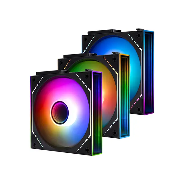 Thermalright TL-M12Q-S ARGB Case Fan Kit Black, Triple 120mm PWM Cooling Fans, 1500 RPM Maximum Speed, 48.58 CFM Airflow Performance, Addressable RGB Lighting, PC Cooling Fan Pack