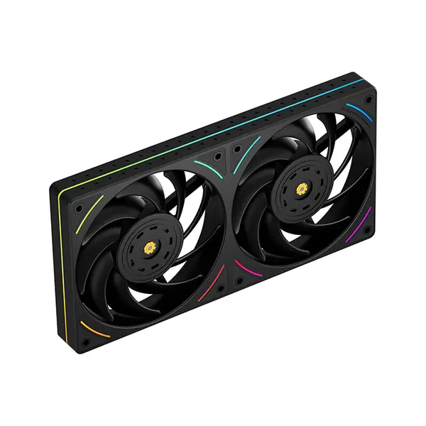 Thermalright TL-UB24 ARGB Case Fan Black, 240mm Dual-Fan Frame Design, Dual 120mm PWM Fans, 2150 RPM Maximum Speed, Integrated Addressable RGB Lighting, High-Airflow Cooling Solution
