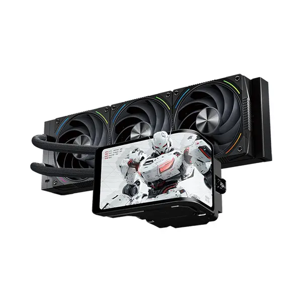 Thermalright TR 360 WONDER VISION TURBO 360 Turbo ARGB CPU Liquid Cooler, 360mm Radiator, Triple 120mm ARGB Fans, 6.67-Inch LCD Screen