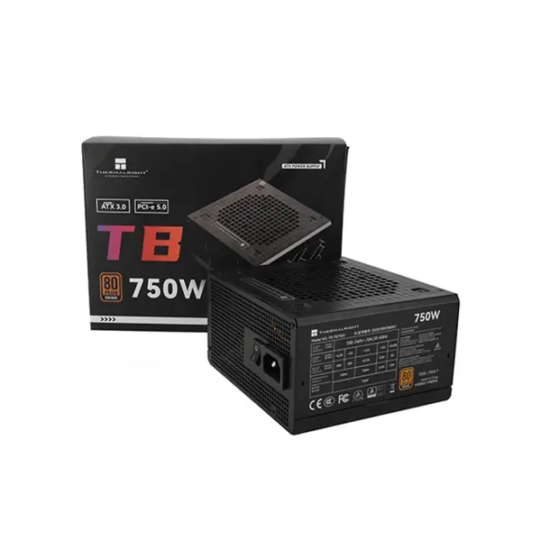 Thermalright TR-TB750S 750W 80 Plus Bronze Non-Modular ATX 3.0 Power Supply, Reliable PCIe Ready Gaming PSU with Efficient Cooling Design