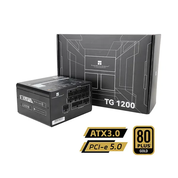 Thermalright TR-TG1200 1200W Power Supply Black Edition, 80 PLUS Gold Certified Efficiency, Fully Modular Cable Design, High-Performance ATX PSU, Reliable Power Solution for Gaming and Professional Systems