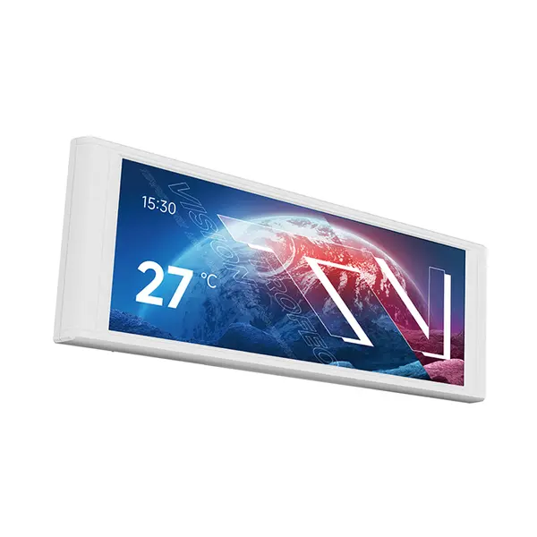Thermalright Trofeo Vision LCD Display White, 9.16-Inch IPS Screen, 1920×480 Resolution, USB Type-C Connectivity, Ultra-Wide System Monitoring and PC Case Display Panel