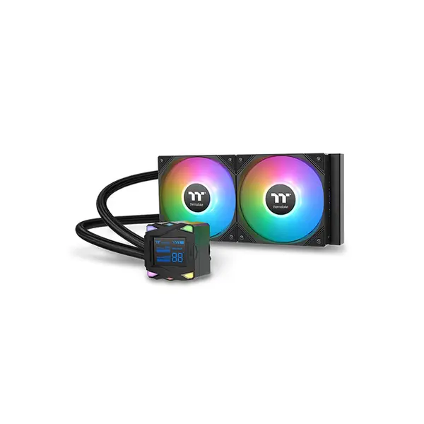 Thermaltake LA240-S ARGB 240mm AIO Liquid Cooler with 2.4 Inch Segment LCD, Dual Fan High Performance CPU Cooling System