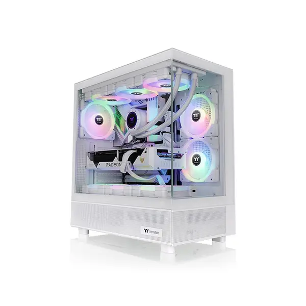 Thermaltake View 270 TG ARGB V2 Snow Gaming Case, Panoramic Tempered Glass Chassis, ARGB Fan Equipped Design, Premium Showcase Gaming PC Case