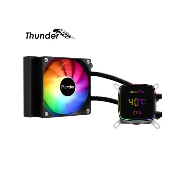 Thunder Arctic TRC-DG-120 I Black Liquid CPU Cooler, 120mm AIO Radiator, PWM ARGB Cooling Fan, All-in-One CPU Cooler
