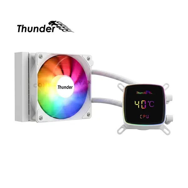 Thunder Arctic TRC-DG-120 I White Liquid CPU Cooler, 120mm AIO Radiator, PWM ARGB Cooling Fan, All-in-One CPU Cooler