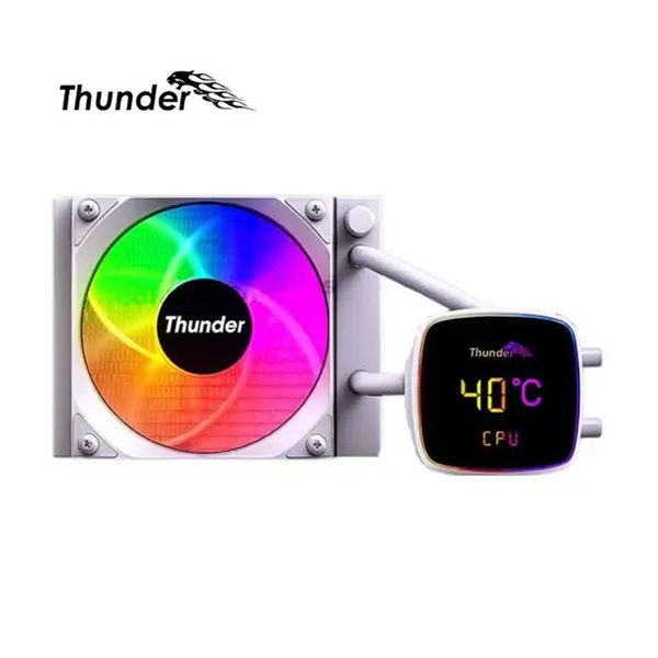 Thunder Arctic TRC-DG-120 I White Liquid CPU Cooler, 120mm AIO Radiator, PWM ARGB Cooling Fan, All-in-One CPU Cooler