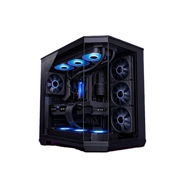 Thunder Carbon V2 TGC 639 V2 Black Glass Gaming Case, Tempered Glass Side Panel, ATX Mid-Tower Chassis, High-Airflow Gaming PC Case Design