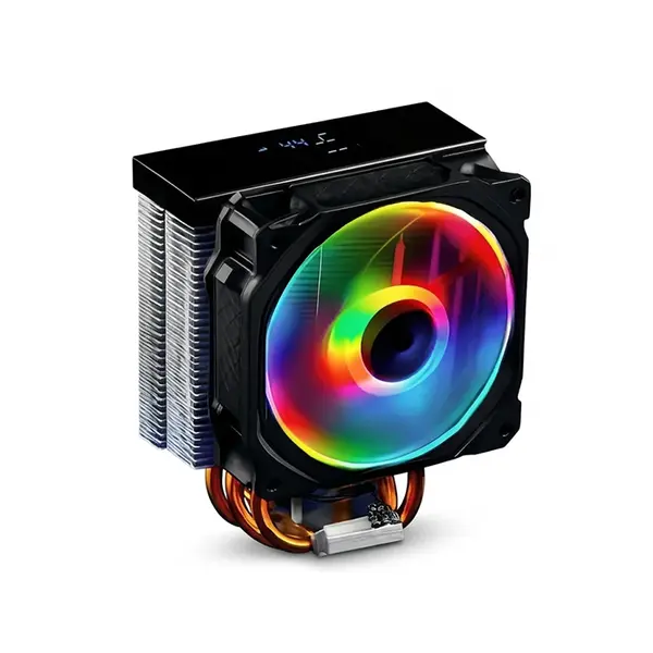 Thunder Jett TCC-DG120 CPU Air Cooler, Integrated Temperature Display, 4 Copper Heatpipes, 120mm ARGB PWM Cooling Fan, Tower Heatsink Design, High-Efficiency CPU Cooling Solution