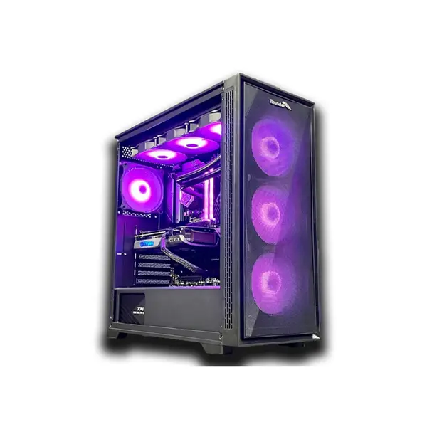 Thunder Tizona TGC 1233 Gaming Case, 4× ARGB Pre-Installed Fans, Tempered Glass Side Panel, ATX Mid-Tower Chassis, High-Airflow Gaming PC Case