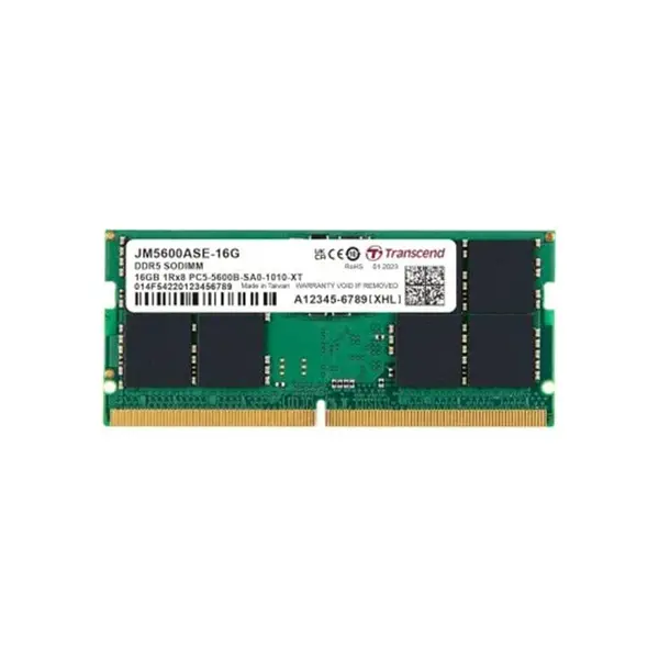 Transcend 16GB DDR5 5600MHz SO-DIMM Laptop Memory Module, High-Speed Notebook RAM Upgrade, Next-Generation Performance Memory for Gaming Laptops and Mobile Workstations