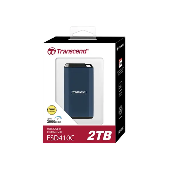 Transcend ESD410C 2TB Portable External SSD, USB 3.2 Gen 2x2 Type-C High-Speed Storage Drive, 2000MB/s Rugged Solid State External SSD