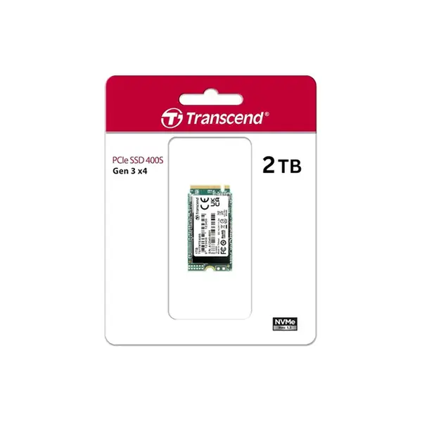 Transcend MTE400S 2TB M.2 2242 PCIe Gen3 x4 NVMe Internal SSD, Up to 2000MB/s Read Speed, Compact High-Speed Storage Drive for Ultrabooks, Mini PCs and Handheld Gaming Devices