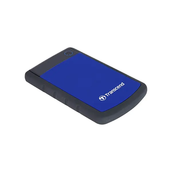 Transcend Store Jet 25H3B 2TB External Hard Drive, USB 3.1 Gen 1 High-Speed Interface, Three-Stage Anti-Shock Protection System, Rugged Portable Storage Solution, Durable Blue Edition
