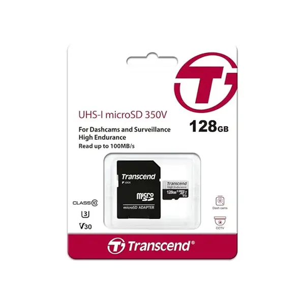 Transcend USD340S 128GB microSDXC UHS-I Memory Card with SD Adapter, Up to 160MB/s Read Speed, A2 U3 V30 Performance, 4K Ultra HD Recording Storage Card