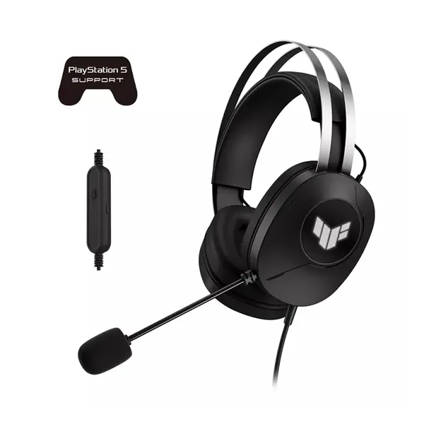 ASUS TUF Gaming H1 Gen II A302 Wired Gaming Headset, 40mm ASUS Essence Drivers, Virtual 7.1 Surround Sound, TeamSpeak Certified Microphone, 297g Lightweight Design