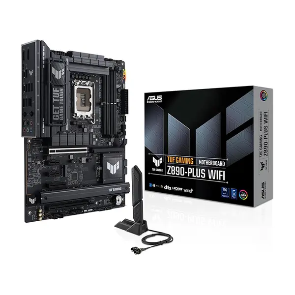 ASUS TUF GAMING Z890-PLUS WIFI ATX Motherboard, Intel Z890 Chipset, LGA1851 Socket, DDR5 Memory Support, PCIe 5.0 Graphics and Storage Support, WiFi 7 Connectivity, Military-Grade Components Gaming Motherboard