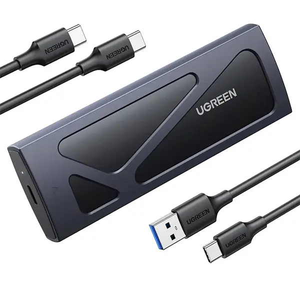 UGREEN 15512 CM578 M.2 NVMe SSD Enclosure, USB 3.1 Gen2 10Gbps Interface, Tool-Free Installation, Aluminium Alloy Housing, High-Speed External SSD Enclosure Black